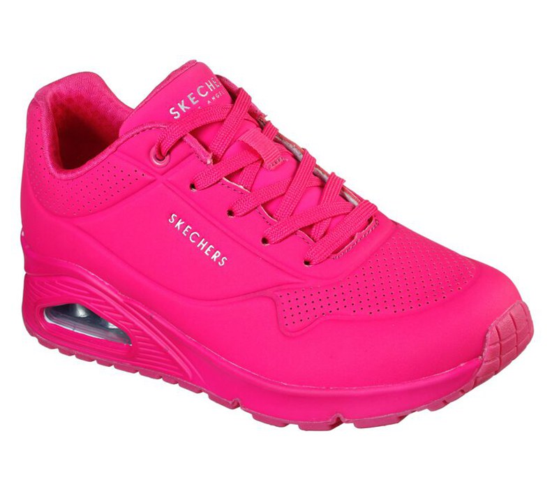 Skechers Uno - Neon Nights - Womens Sneakers Pink [AU-EQ8251]